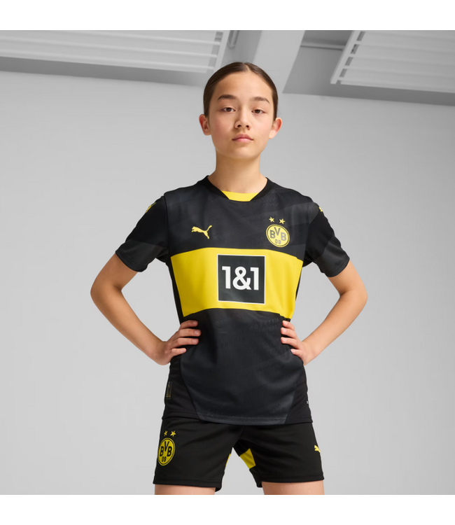 Puma Puma BVB Borussia Dortmund 2024 - 25 Youth Away Soccer Jersey - Black/Yellow