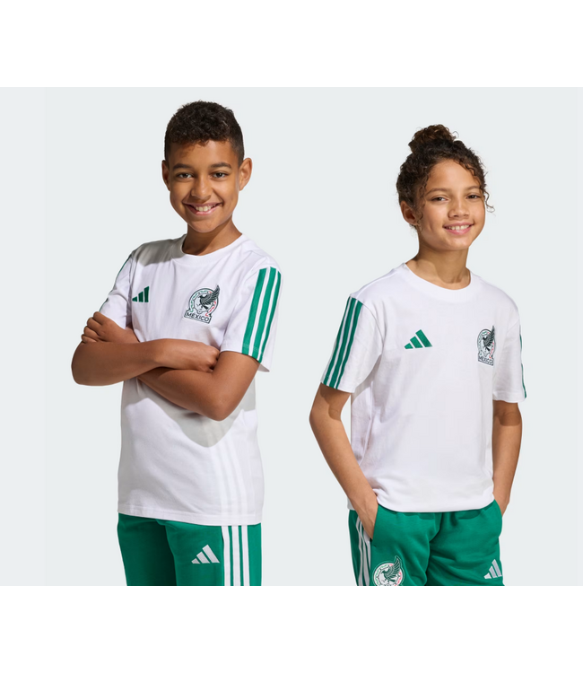 adidas adidas Youth Mexico WC World Cup 2026 DNA Fan Tee Shirt - White