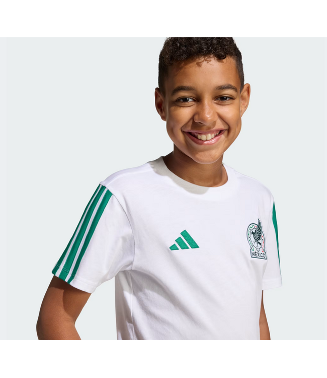 adidas adidas Youth Mexico WC World Cup 2026 DNA Fan Tee Shirt - White