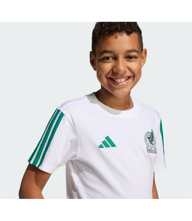 adidas adidas Youth Mexico WC World Cup 2026 DNA Fan Tee Shirt - White