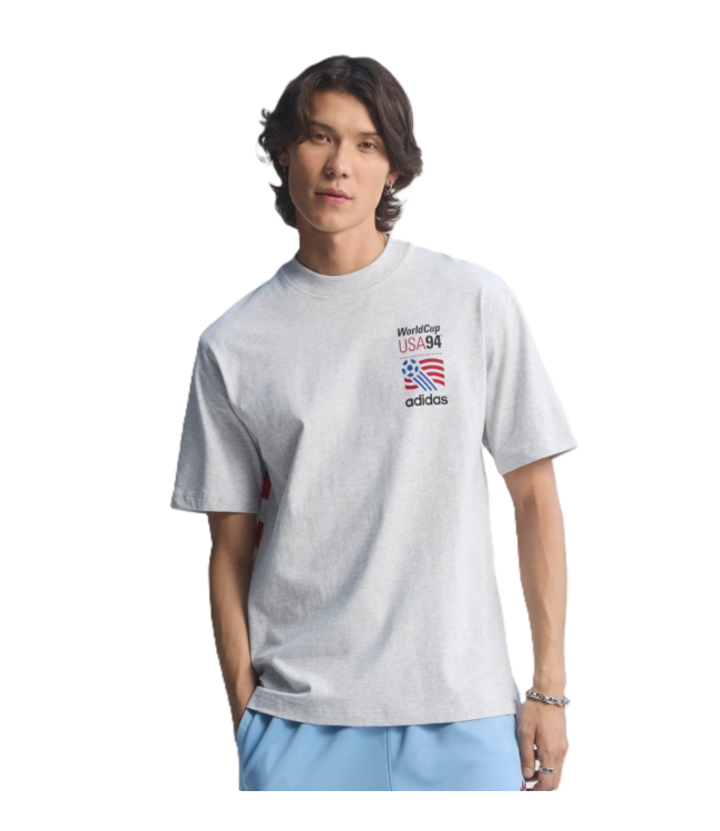 adidas adidas USA United States WC World Cup 1994 Retro Release Graphic Shirt - Light Heather Grey