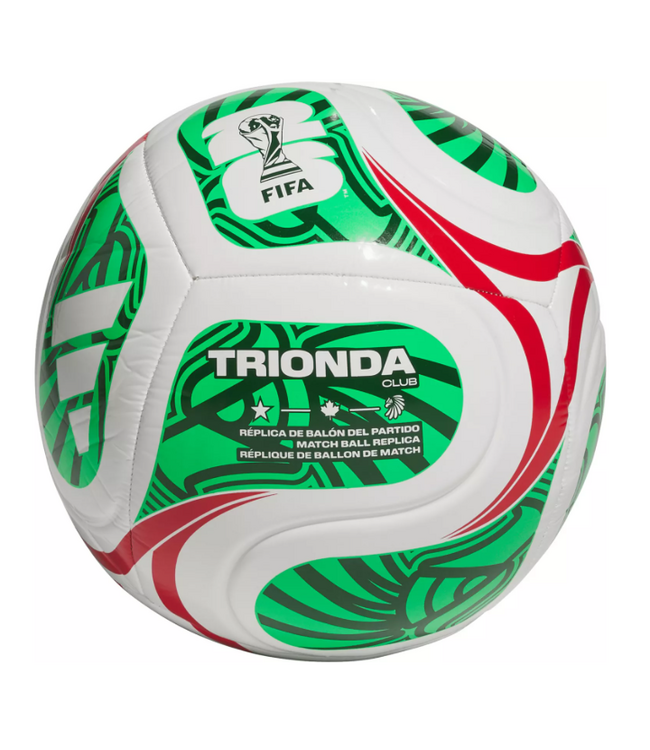 adidas adidas Mexico FIFA World Cup 2026 Trionda Club Soccer Ball - White/Vivid Red/Flash Lime/Amazon Green