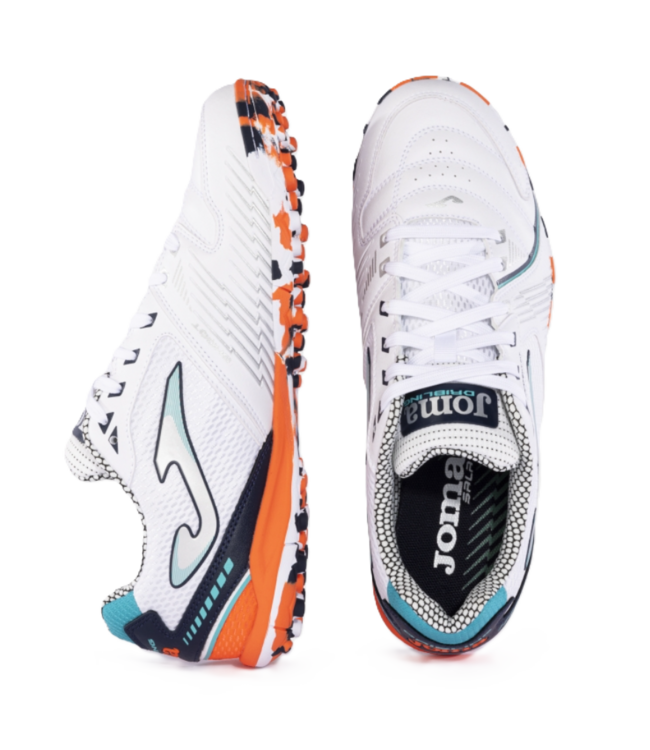 Joma Joma Dribling 2432 Turf Soccer Shoes - White/Orange/Black