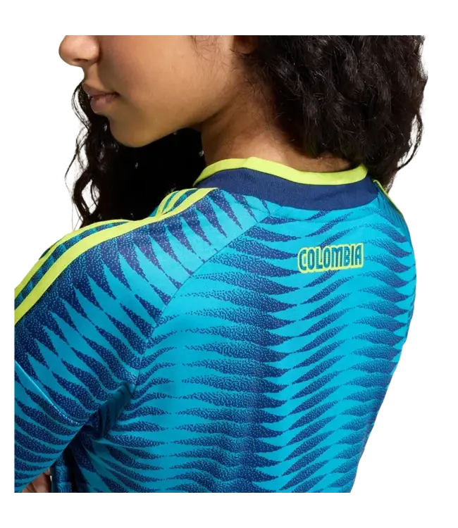 adidas adidas Youth Colombia World Cup 2026 Away Jersey - Mystery Petrol/Yellow