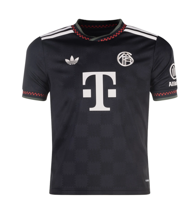 adidas adidas Youth Bayern Munich 2025 - 26 Third Jersey - Black/Halo Ivory