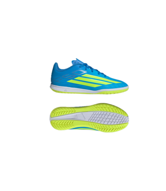 adidas adidas Jr F50 Club IN Indoor Soccer Shoes - Ray Blue/Solar Yellow/Lucid Aquamarine