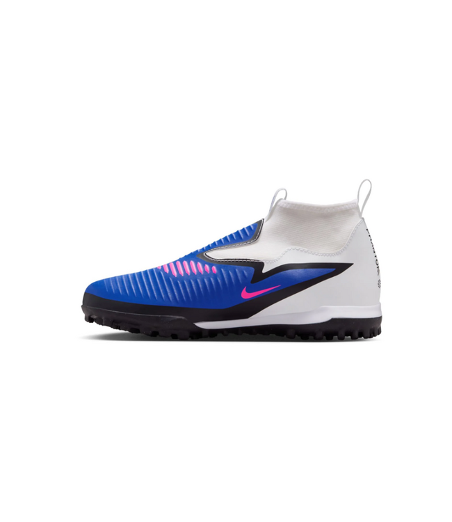 Nike Nike Jr Phantom 6 High Academy DF TF Turf Shoes - Racer Blue/White/Pink Blast