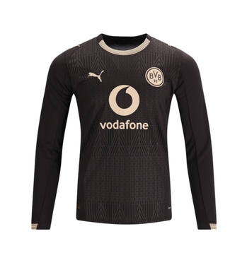 Puma Puma BVB Borussia Dortmund 2025 - 26 Special Rote Erde Edition Long Sleeve Jersey - Black/Alabaster