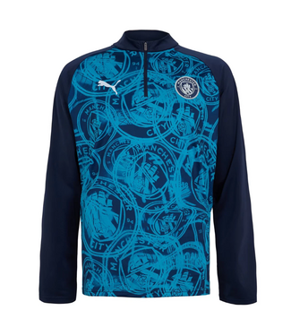 Puma Puma Manchester City 2025 - 26 Quarter Zip Training Top - Dark Navy/Jade
