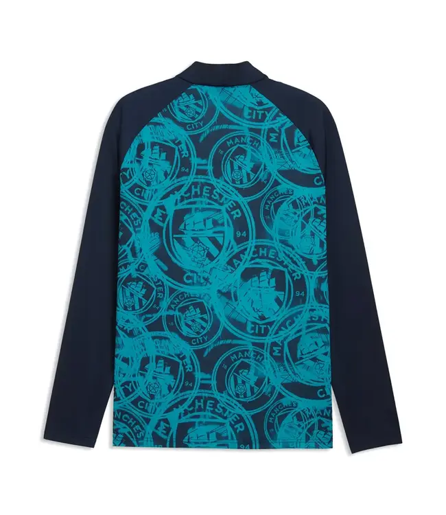 Puma Puma Manchester City 2025 - 26 Quarter Zip Training Top - Dark Navy/Jade