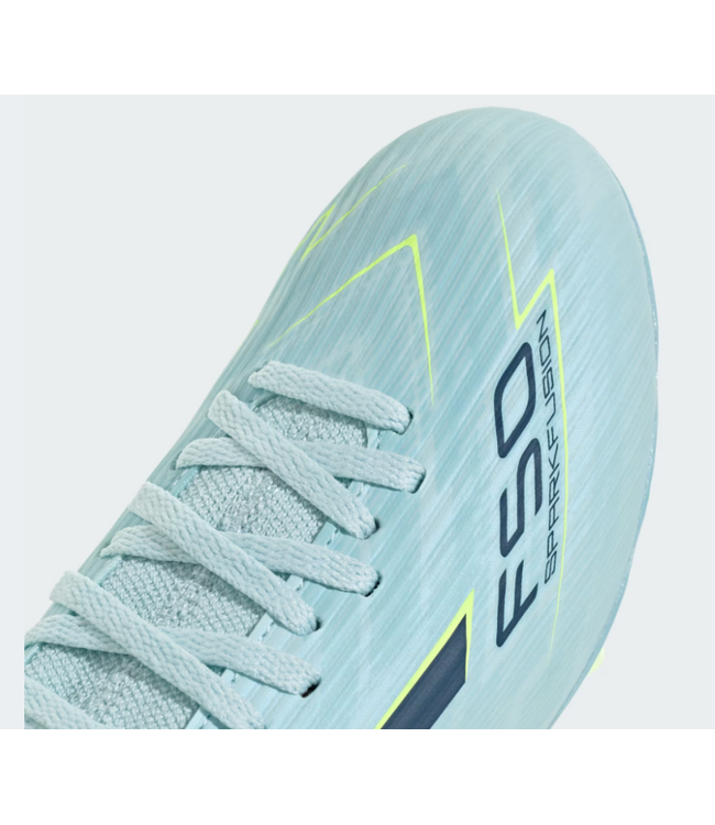adidas adidas Womens F50 Sparkfusion  Club Mid FG / MG - Almost Blue/Dusky Petrol/Hi-Res Yellow