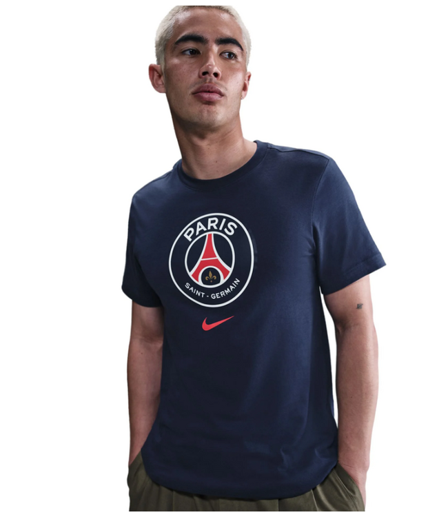 Nike Nike PSG Paris Saint German 2025 - 26 Crest Tee Shirt - Midnight Navy