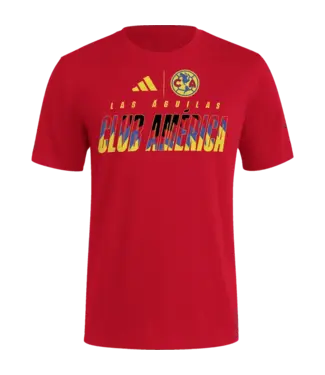 adidas adidas Club America 2025 - 26 Core DNA Tee Shirt - Power Red