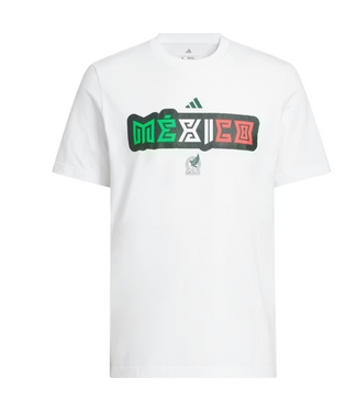 adidas adidas Youth Mexico WC World Cup 2026 Graphic Fan Tee Shirt - White