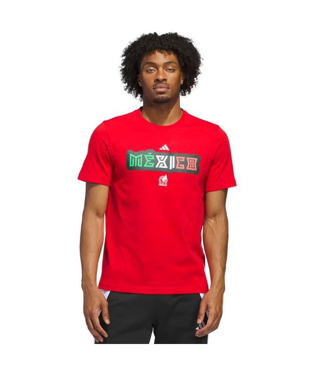 adidas adidas Mexico WC World Cup 2026 Graphic Fan Tee Shirt - Better Scarlet