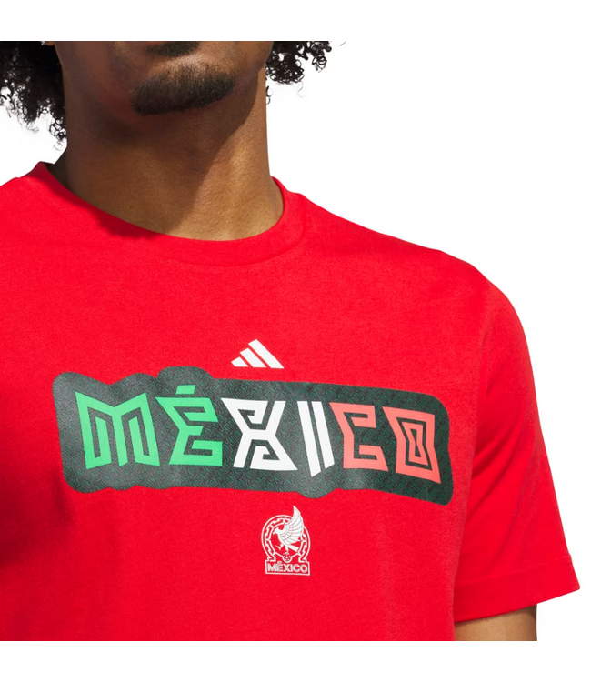 adidas adidas Mexico WC World Cup 2026 Graphic Fan Tee Shirt - Better Scarlet