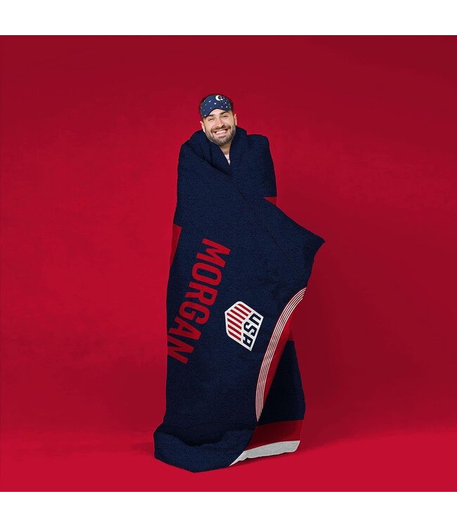 Sleep Squad Sleep Squad USWNT Alex Morgan # 13 Classic Raschel Plush 60 x 80 Jersey Blanket