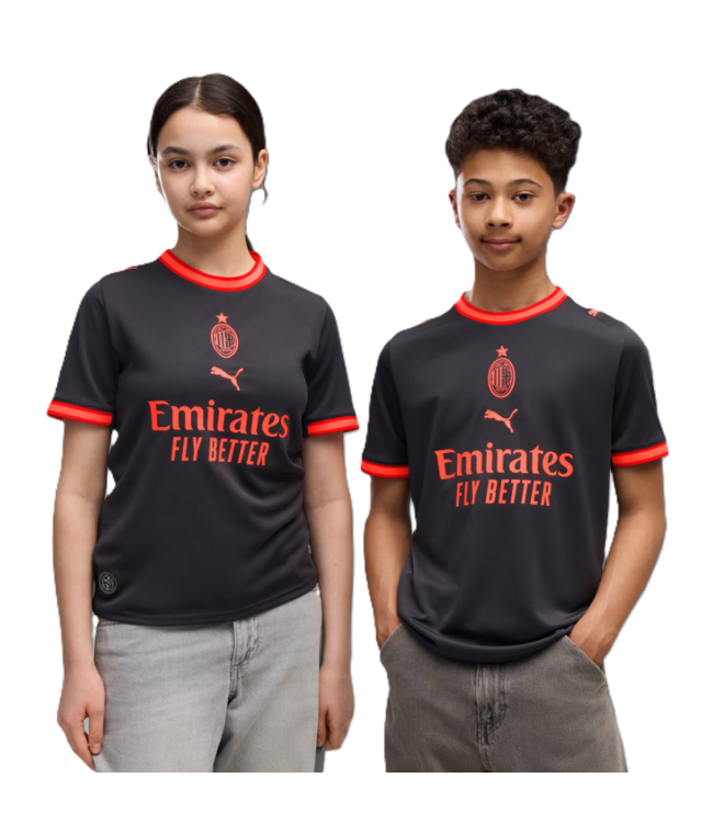 Puma Puma Youth AC Milan 2026 - 27 Third Jersey - Flat Dark Gray/Glowing Red