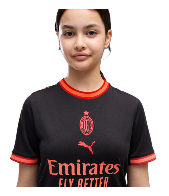 Puma Puma Youth AC Milan 2026 - 27 Third Jersey - Flat Dark Gray/Glowing Red