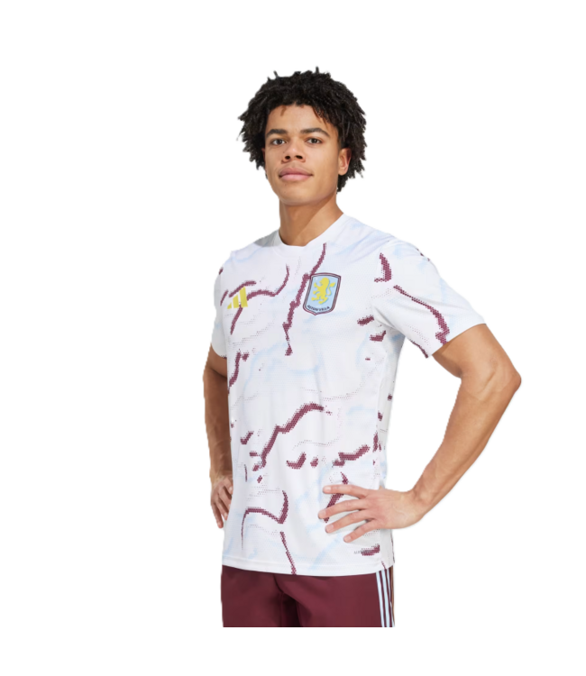 adidas adidas Aston Villa 2025 - 26 Prematch Training Jersey- White