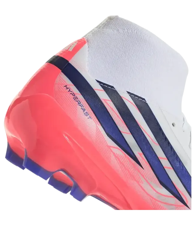 adidas adidas F50 Hyperfast Mid League FG Cleats -Cloud White/Solar Purple/Solar Turbo