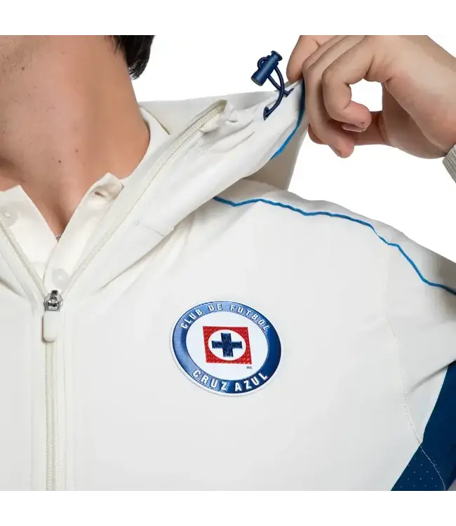 Pirma Pirma Cruz Azul 2026 -27 Full Zip Wind Breaker Jacket - Beige/Navy