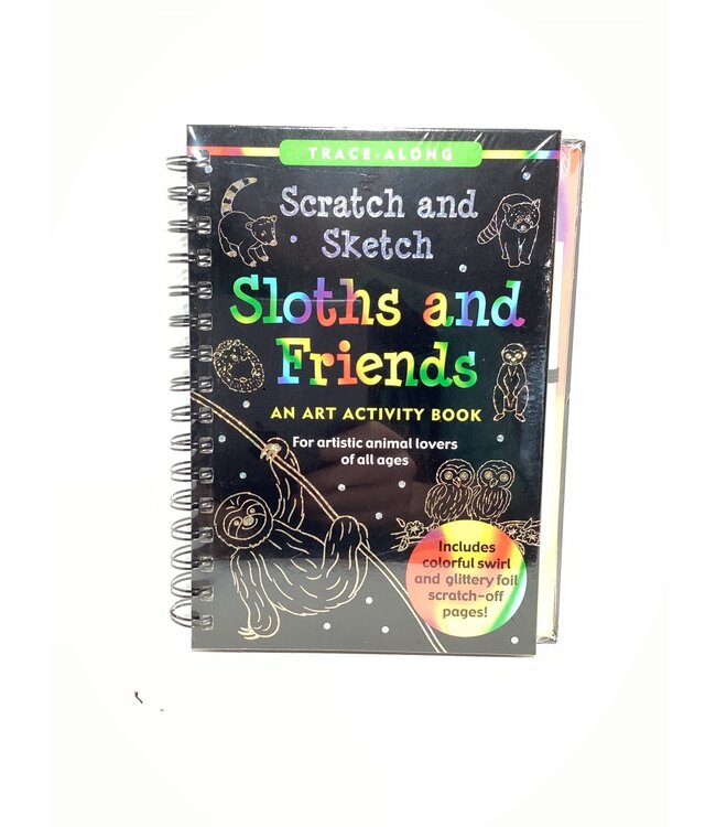 Peter Pauper Press Scratch & Sketch Sloths  Friends Trace Along
