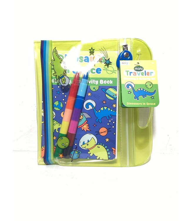 Ooly Mini Traveler Coloring  Activity Kit Dinosaurs in Space