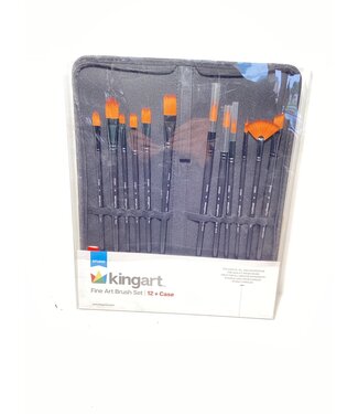 12 PC FINE ART BRUSH SET CASE