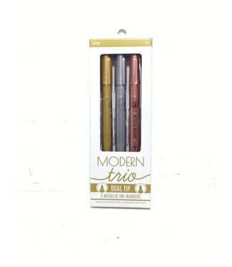 Ooly MODERN TRIO DUAL TIP METALLIC MARKERS