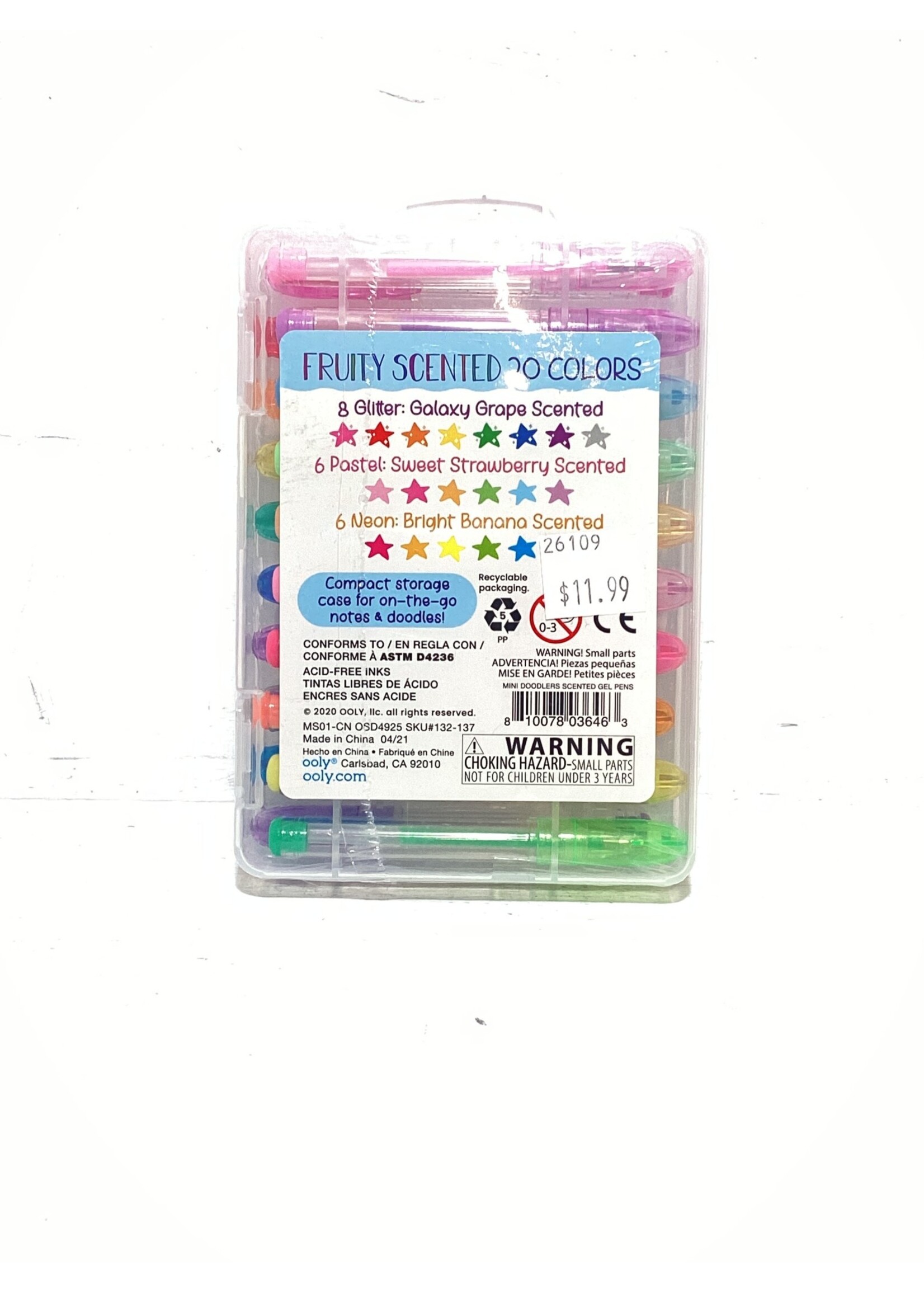 Ooly Mini Doodlers Fruity Scented Gel Pens - Set of 20