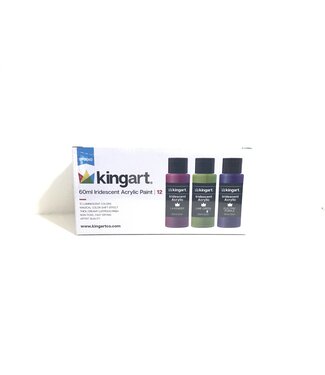 Kingart 12 PC 60 ml ACRYLIC PAINT SET - IRIDESCE