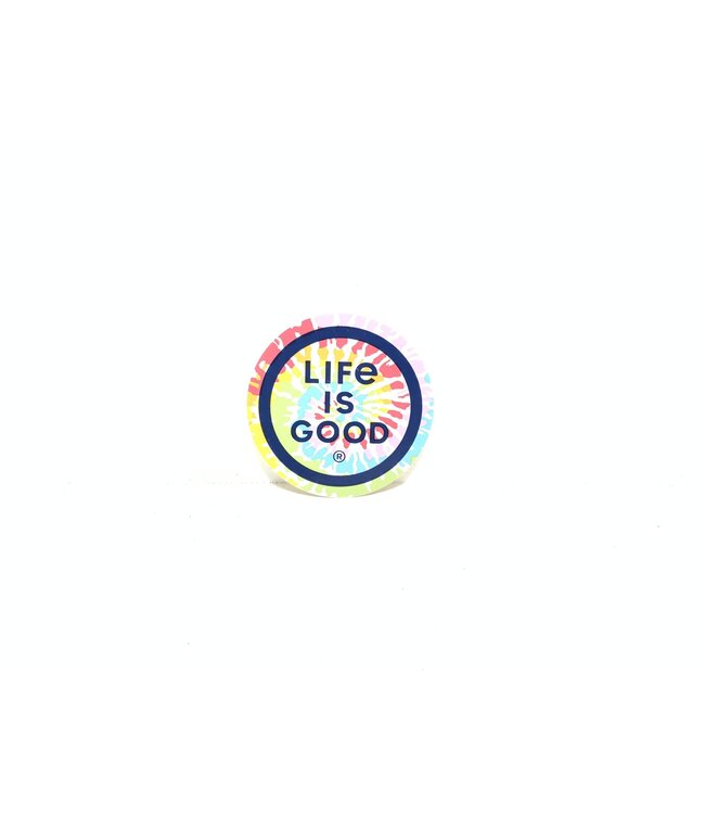 Life Is Good 4 Circle Sticker Tie Dye Coin