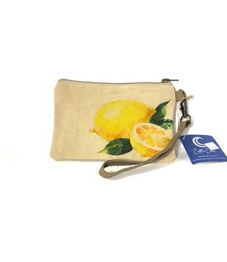 Cottn Curls Lemon Wristlet Handbags