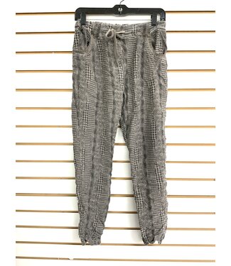Zip Plaid Jogger 292N