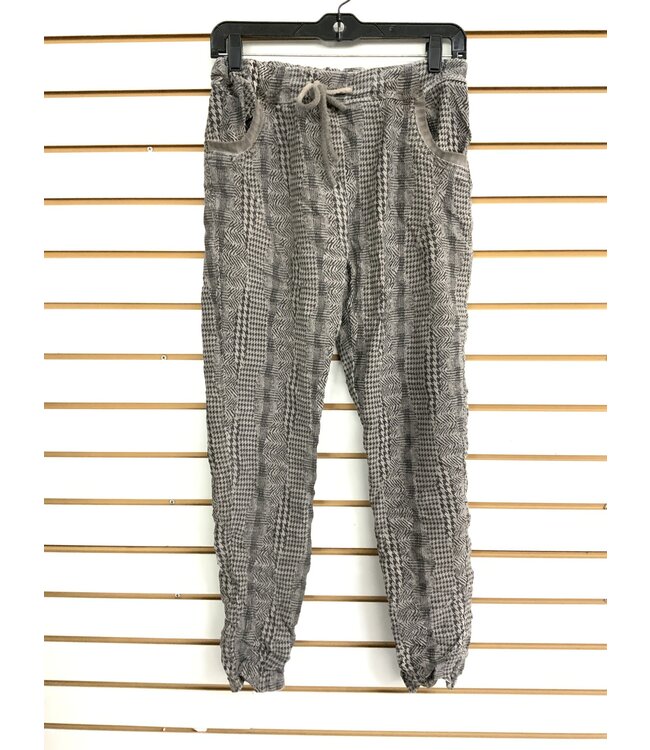 Zip Plaid Jogger 292N