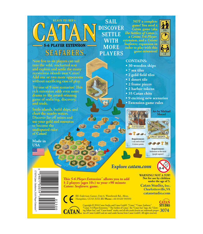 Asmodee Catan Extension Seafarers 5-6 Players