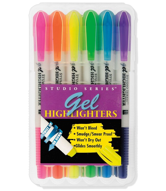 Peter Pauper Press Studio Series Gel Highlighters set of 6