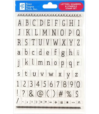 Peter Pauper Press Clear Stamp Set Letters Numbers  Symbols