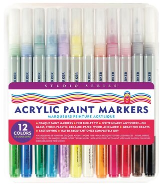 Peter Pauper Press Studio Series Acrylic Paint Marker Set 12 peice set Peter Pauper Press Studio Series Acrylic Paint Marker Set 12 peice set