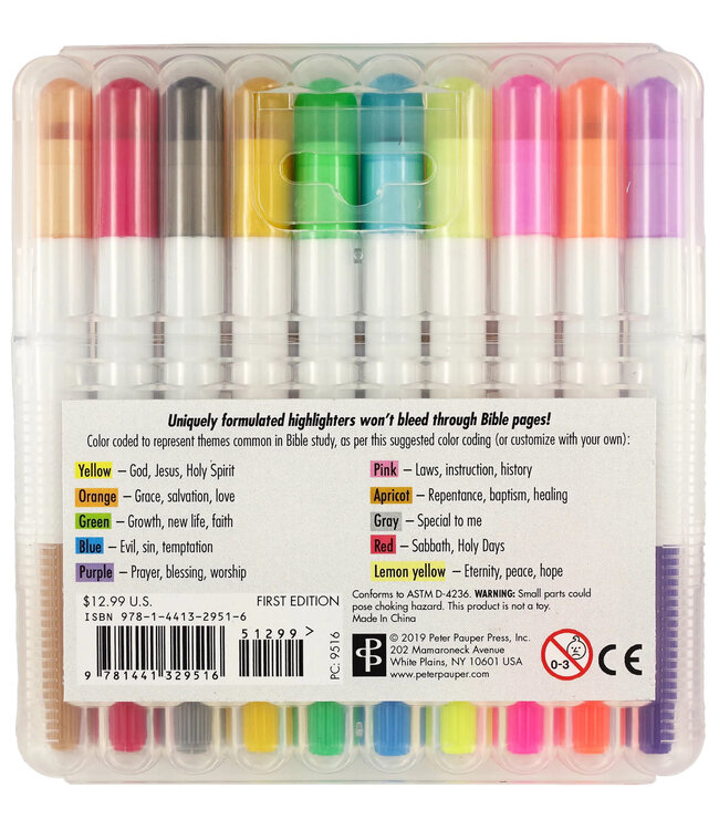 Peter Pauper Press Bible Highlighters 10-Pack