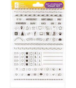 Peter Pauper Press Clear Stamp Set Dot Journaling
