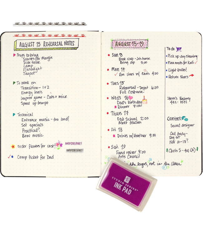 Peter Pauper Press Clear Stamp Set Dot Journaling