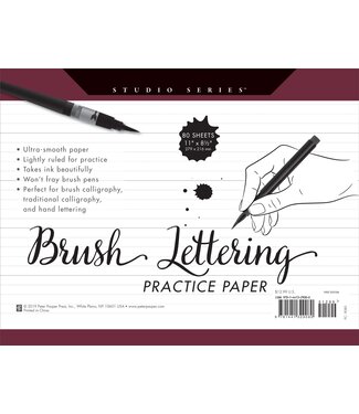 Peter Pauper Press Studio Series Brush Lettering Practice Paper