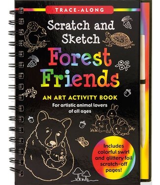 Peter Pauper Press Scratch  & Sketch Forest Friends Trace Along