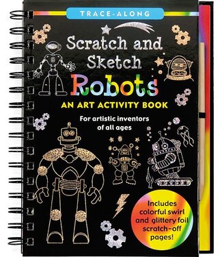 Peter Pauper Press Scratch  & Sketch Robots
