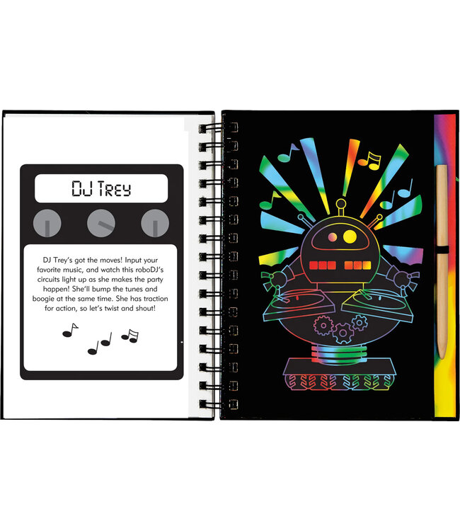 Peter Pauper Press Scratch  & Sketch Robots