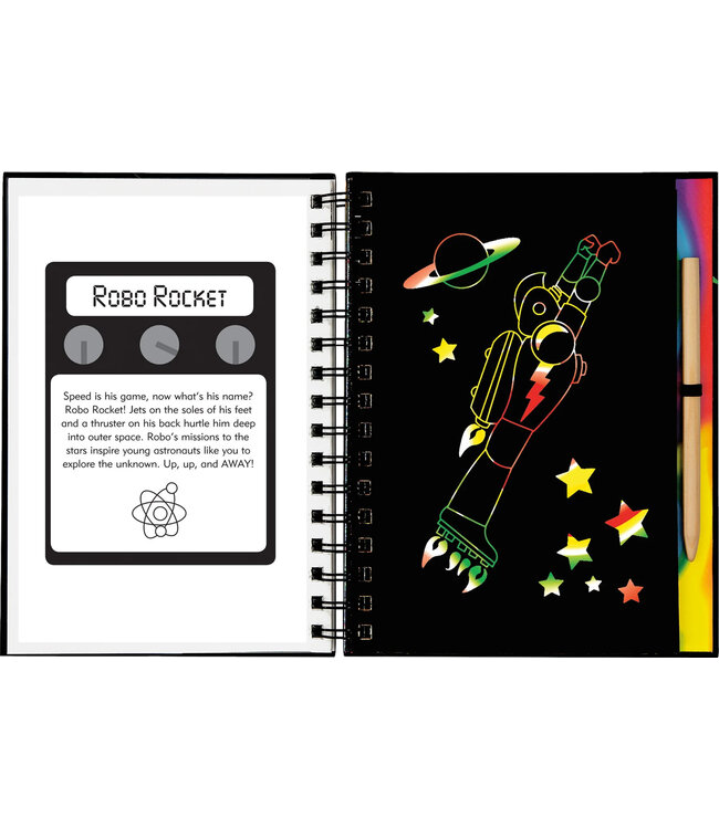 Peter Pauper Press Scratch  & Sketch Robots