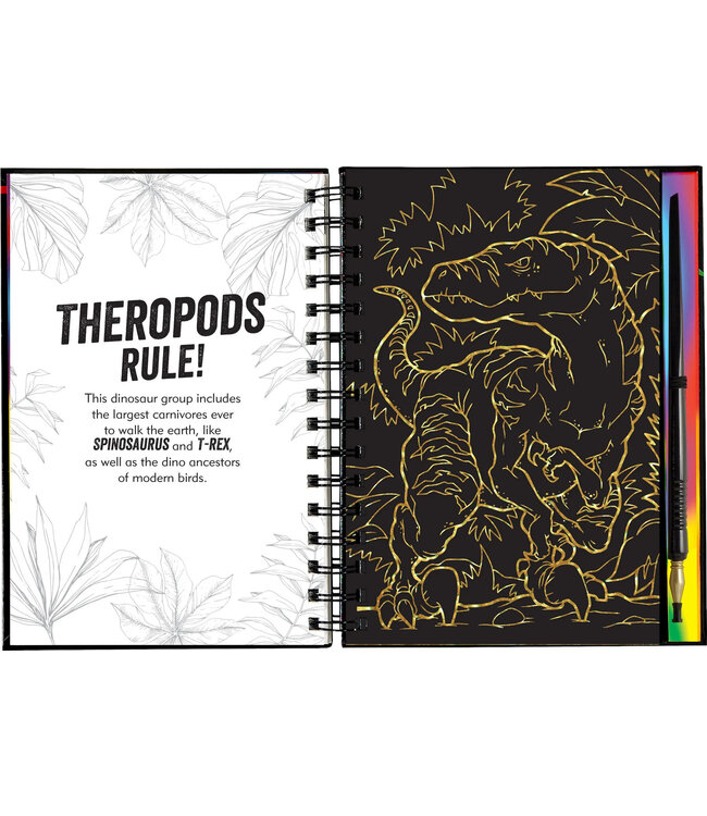 Peter Pauper Press Scratch Sketch Extreme Dinosaurs