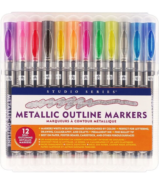 Peter Pauper Press Studio Series Metallic Outline Markers
